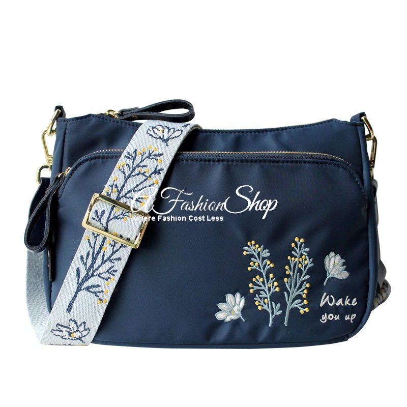 Women Shoulder Bag Yellow Meadow With Wide Strap