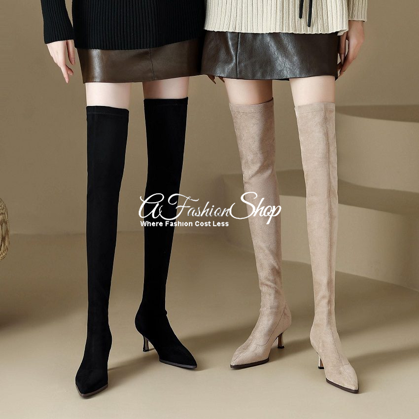 Aileen Dress Boot Slip on Over-the-Knee Boots