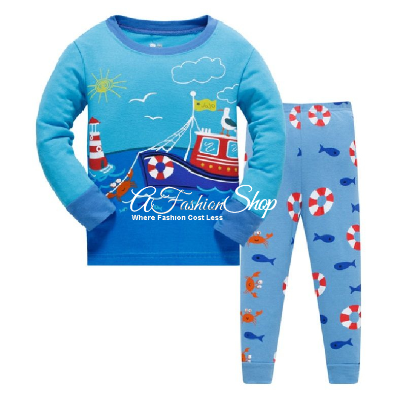 Kids’ Lighthouse Fitted Two-Piece Pajamas