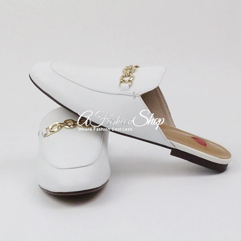 Linnie Mule Women Open-Back Loafer White