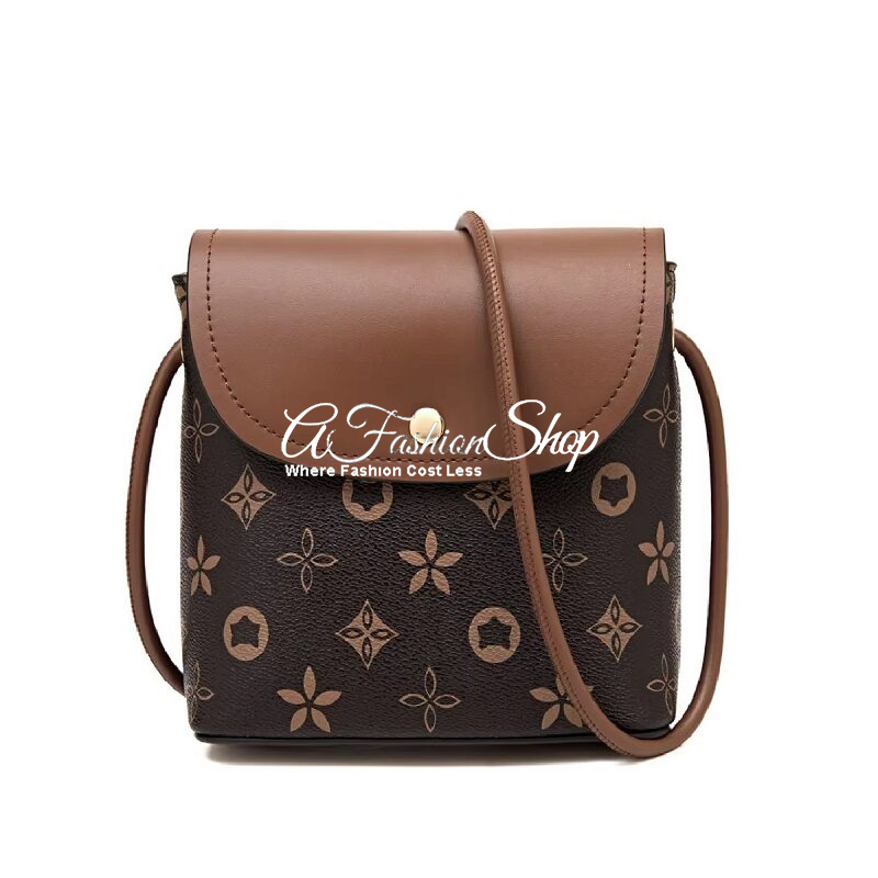 Enola Signature Crossbody Bag-Brown