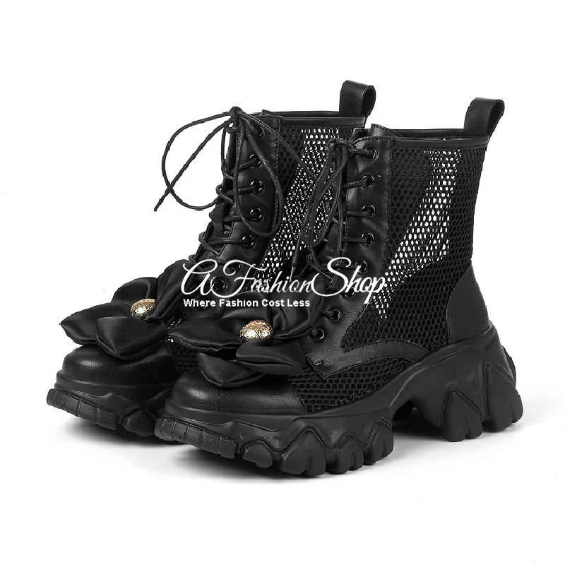 Petals Jacob Summer Platform Air Mesh Black