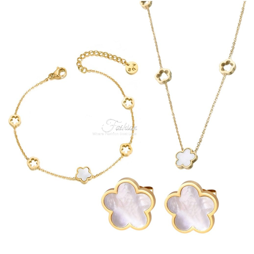 Five Petals Harmony Jewelry Set Earring