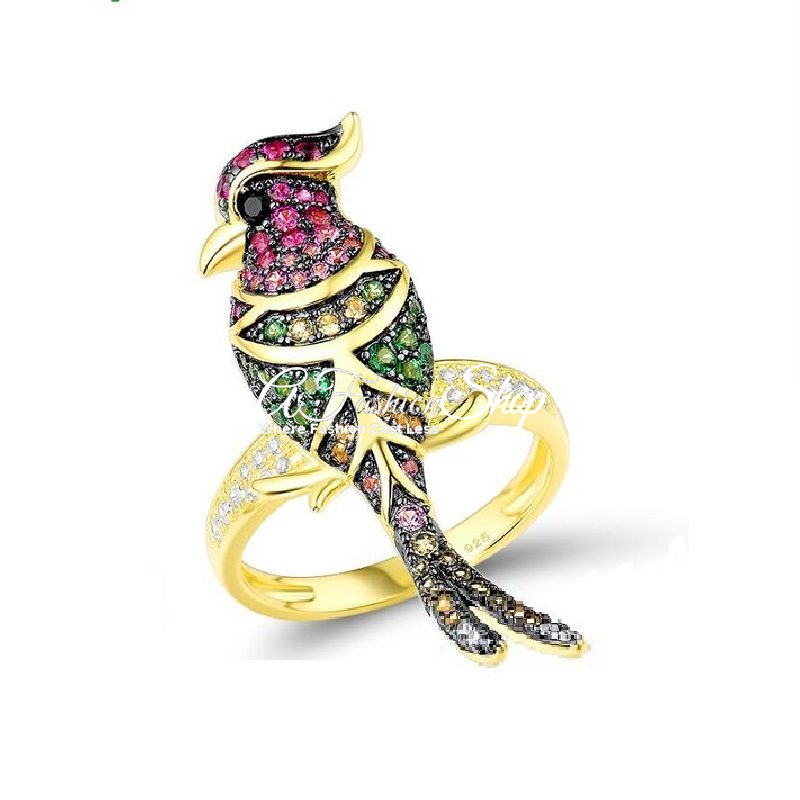 Pepper The Bird Golden Ring Jewelry