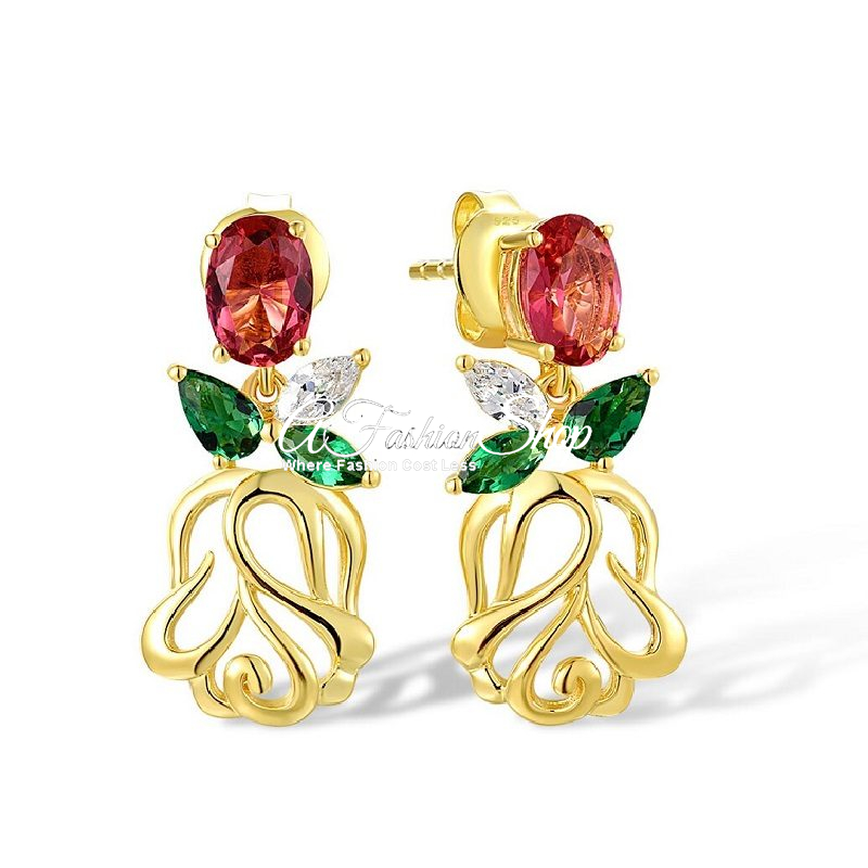 La Vie En Rose Yellow Gold Fine Earring