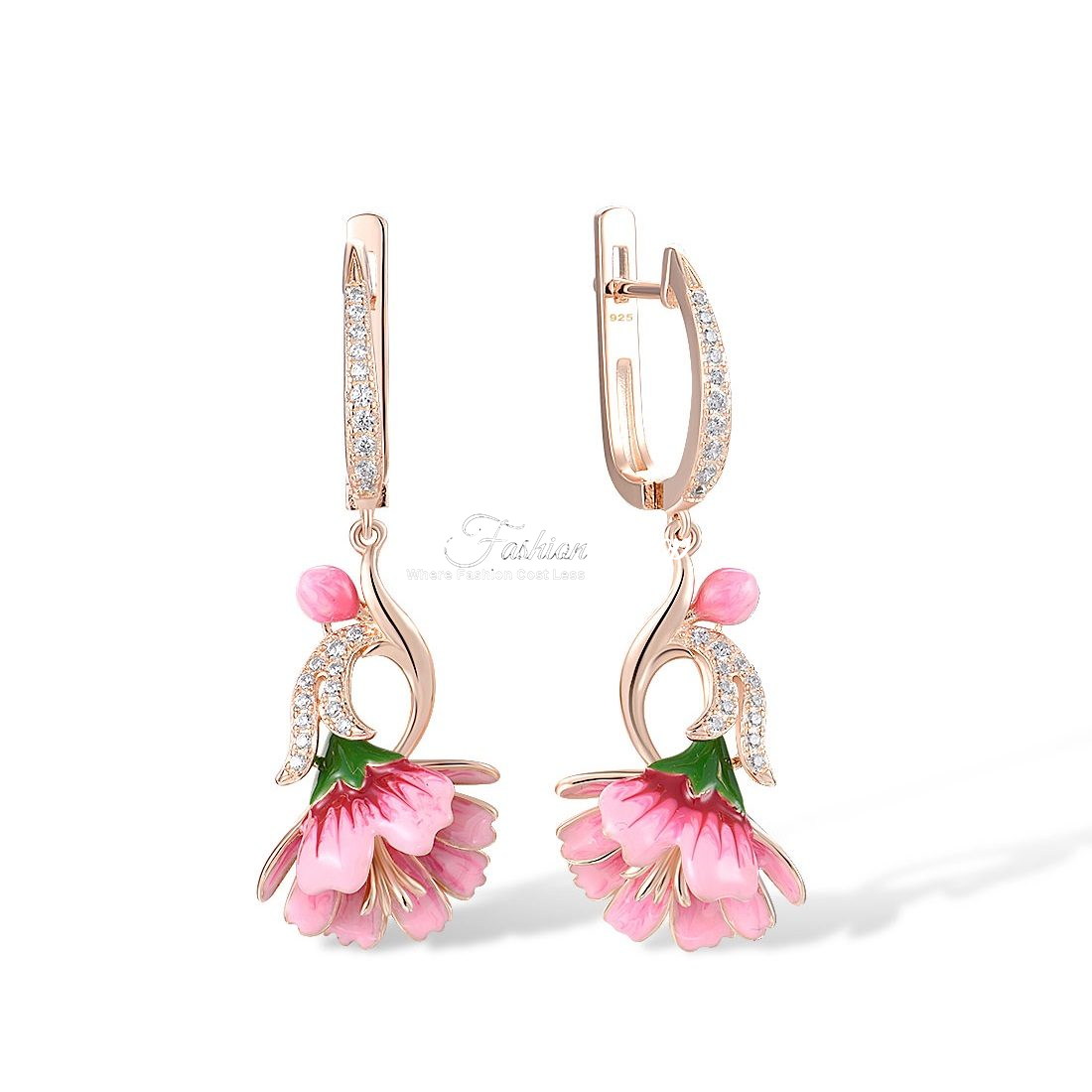 Eden Rose Dangling Earring Gold