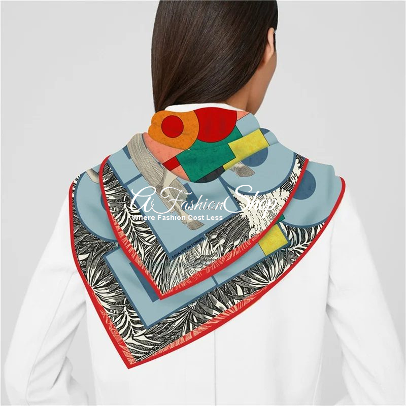 Luxe Cavalier Geometric Love French Scarf