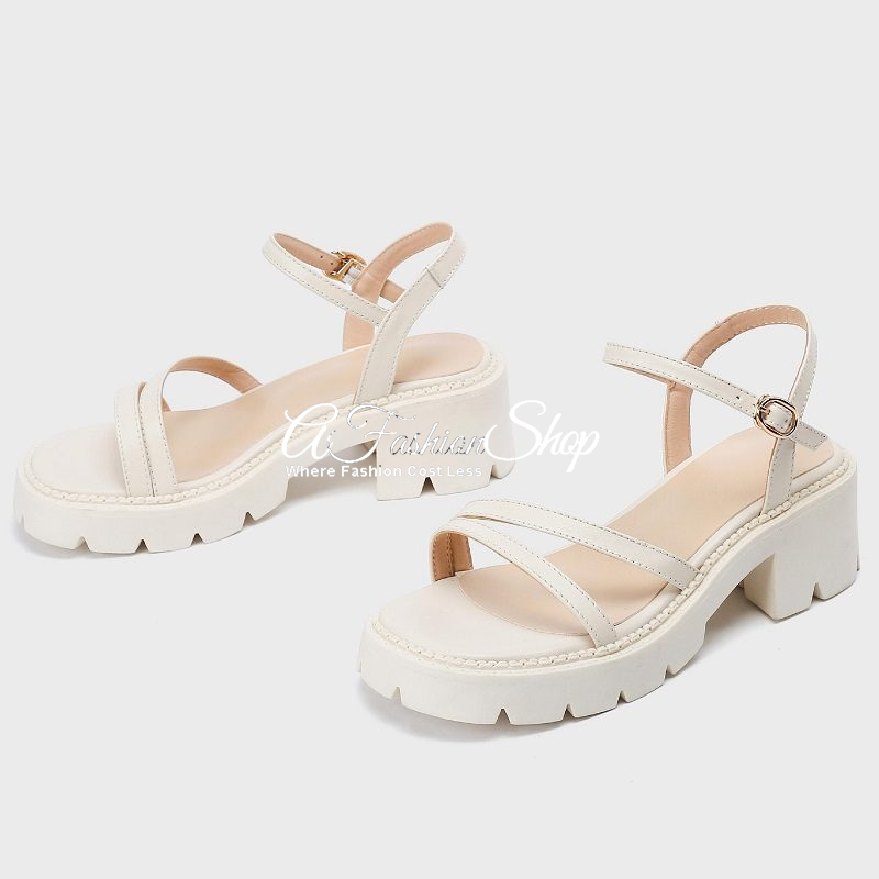 Hutton Strappy Heeled Sandals Ivory
