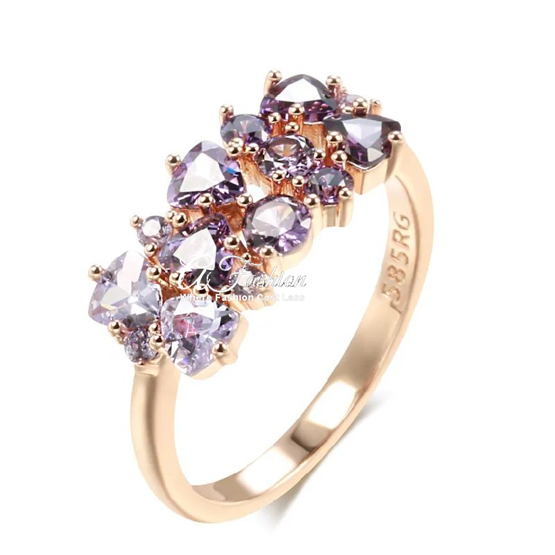 Hyacinth Purple Zircon Ring Jewelry