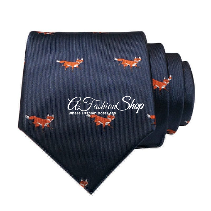 Men Tie Republic Silk Tie Novelty Fox