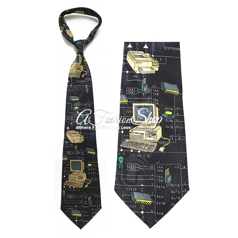 Tie Republic Novelty Techie Geek Silk Tie