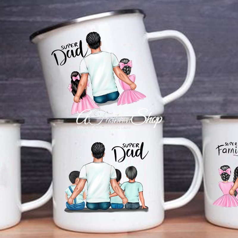 Happy Father Birthday Gift Enamel Mug
