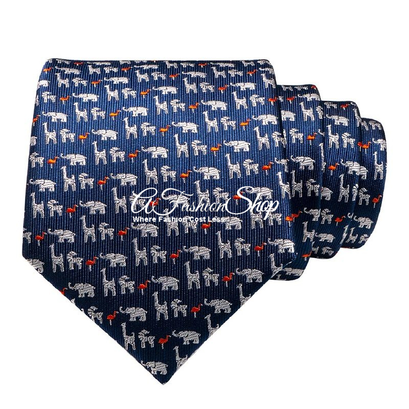 Novelty Animal Safari Silk Jacquard Tie