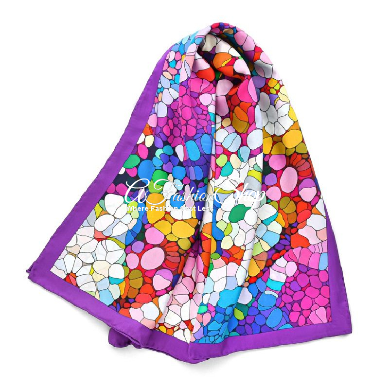 Takashi Murakami Inspired Luxurious Silk Twill Scarf