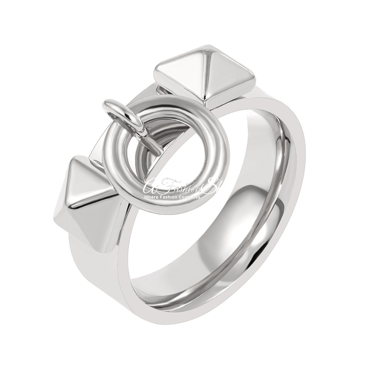 Deia Rivets Punk Ring Stainless Steel