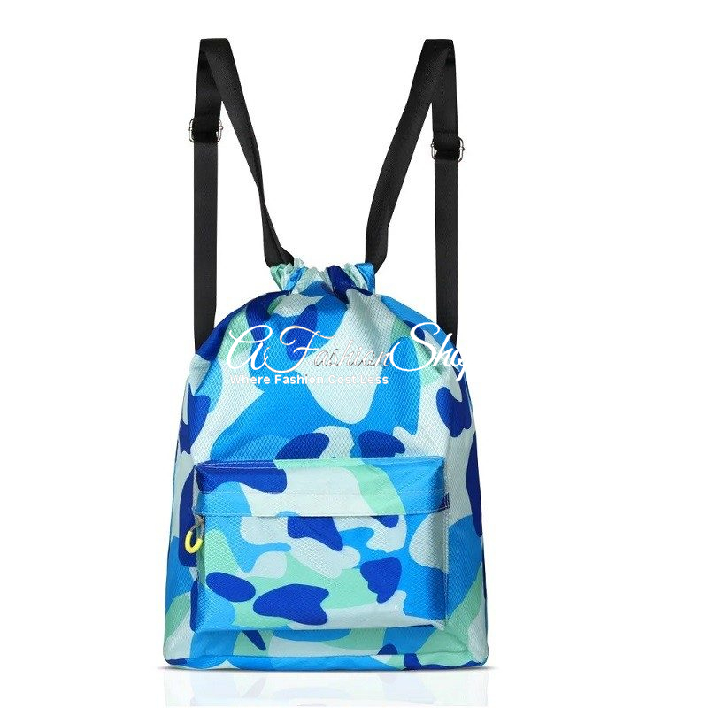Daylite Drawstring Backpack Water Repellent MistyBlue