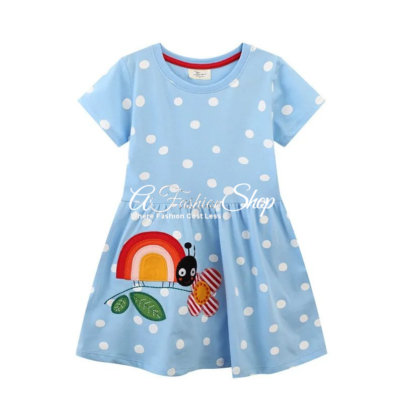 La Rébellion Cotton T-Shirt Dress Polka Dots