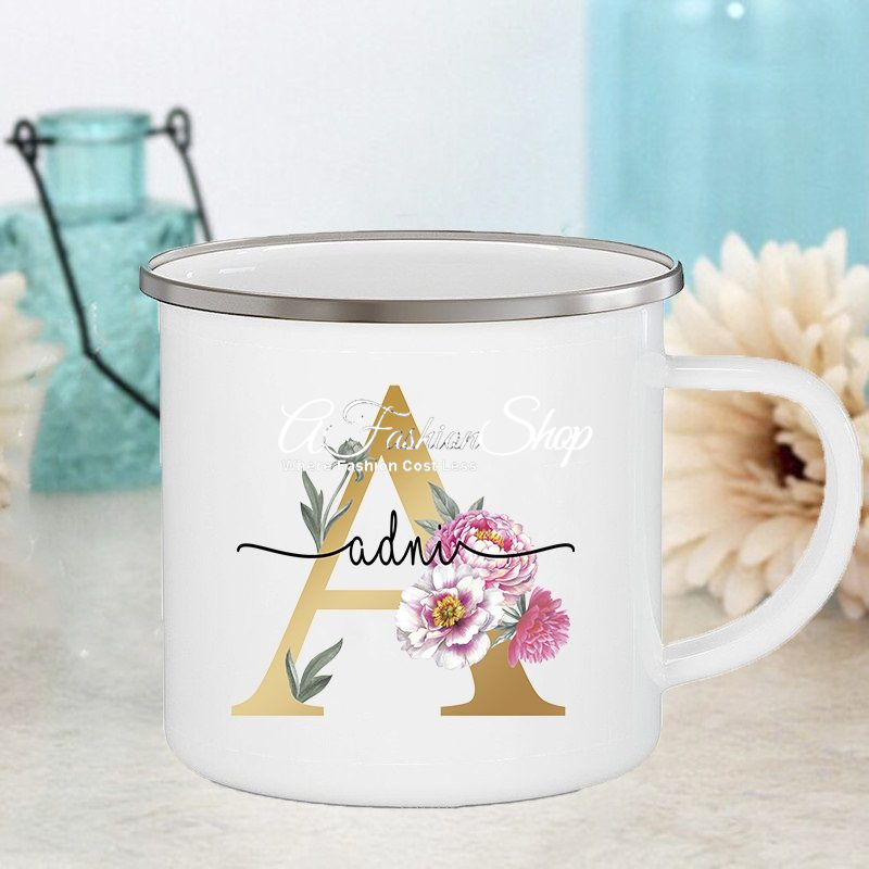 Name Yours Here Coffee Tea Mug Letter