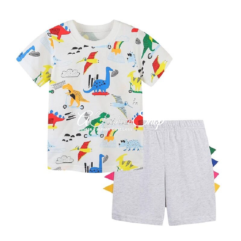 Dino-Meteor Summer Set 2-pc Tee+Short