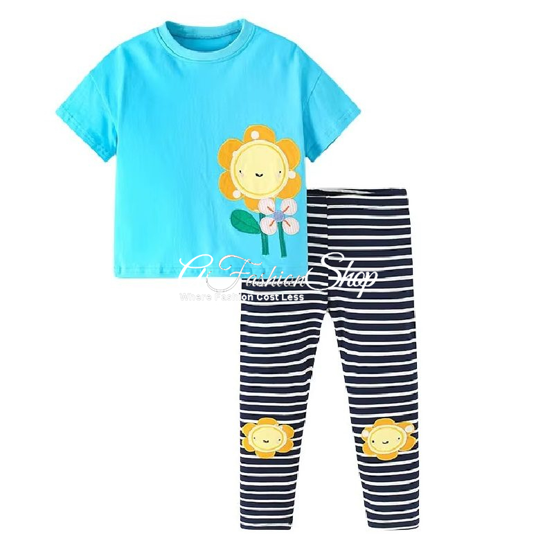 Girls’ Top And Legging Set -Happy Sunflower