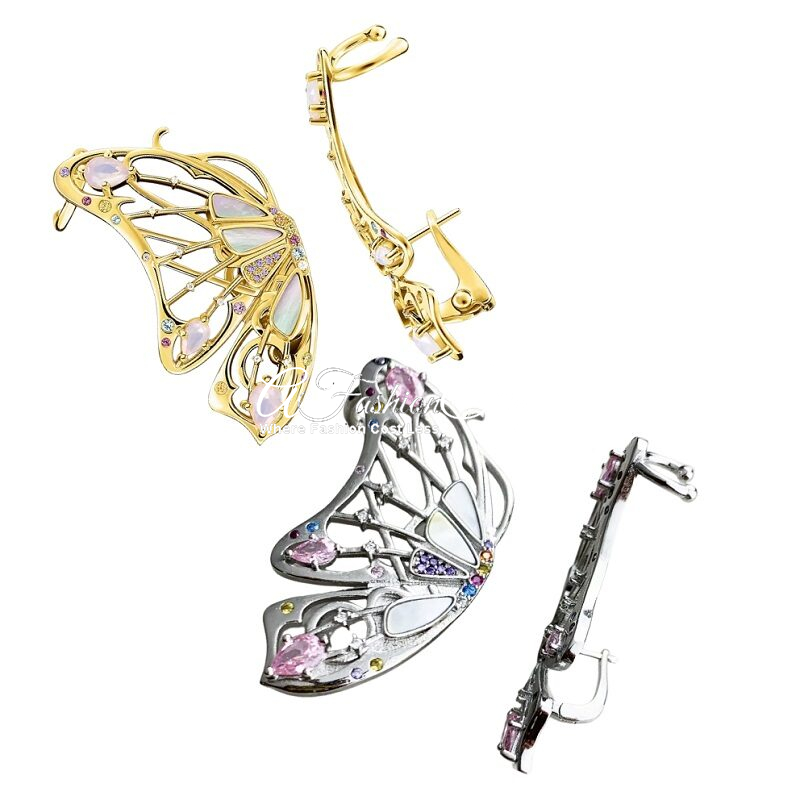 New Ethereal Butterfly Wing Ear Cuff Gold/Silver