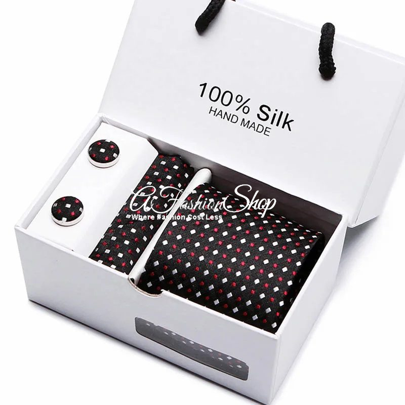 Classic Geometric Silk Jacquard Tie