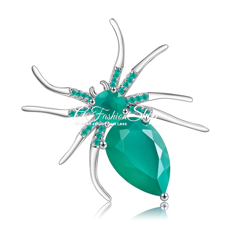 Greenie Itsy Bitsy Spider Halloween Brooch