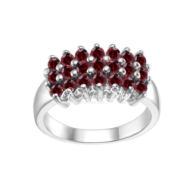 Gemstone Colored Ring January/Red Garnet