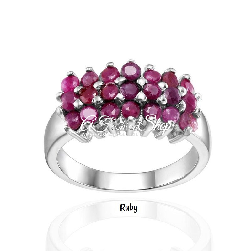 Gemstone Band Trinity Ring July/Ruby