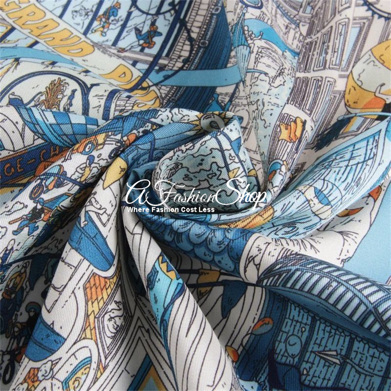 Freedom Wave Silk Scarf Maori 35″ Square