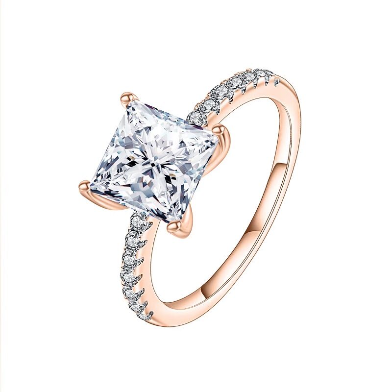 1.5ct Radiance Cubic Zirconia Diamond Inspired Rose Gold