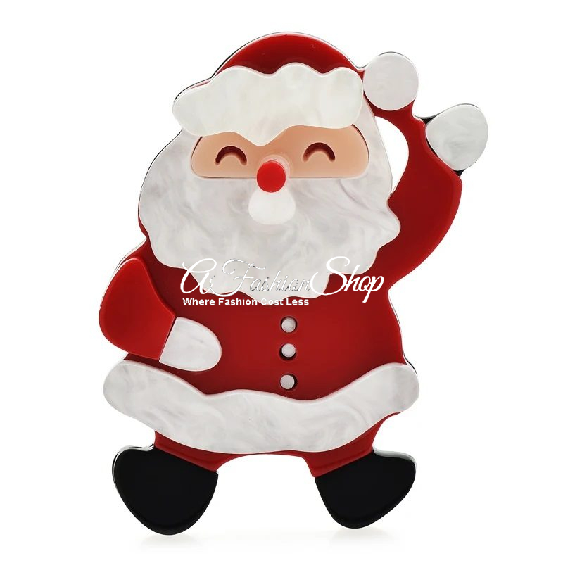 Ho-ho Santa Home Christmas Brooch