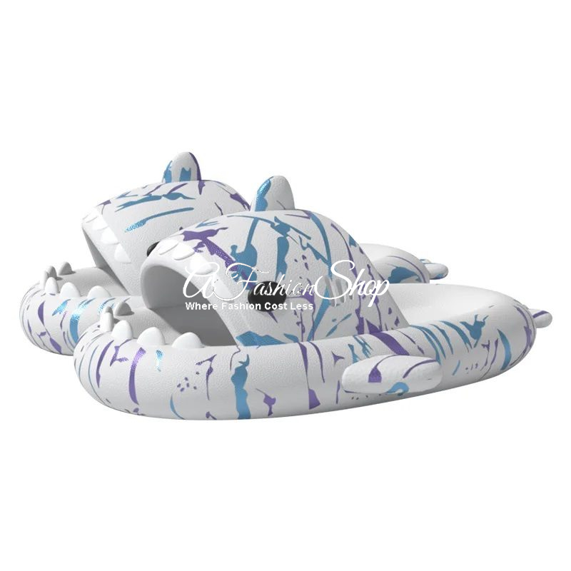 Shark Beach Splash Sandals EVA Non Slip-On Blue