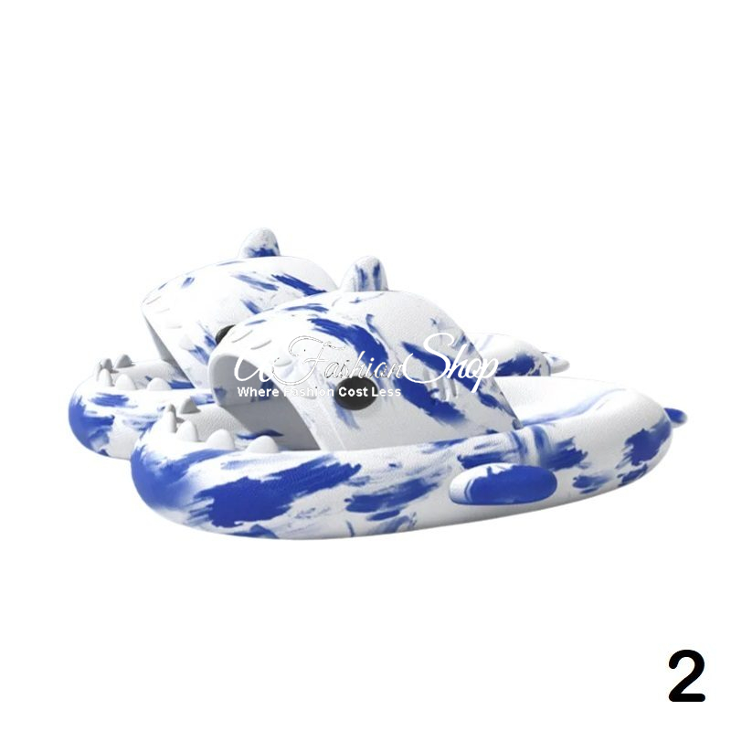 Shark Beach Splash Sandals EVA Non Slip-On White