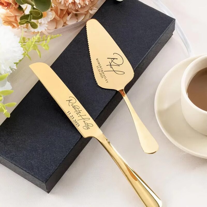 Personalized Wedding Cake Knife Set Anniversary Gift