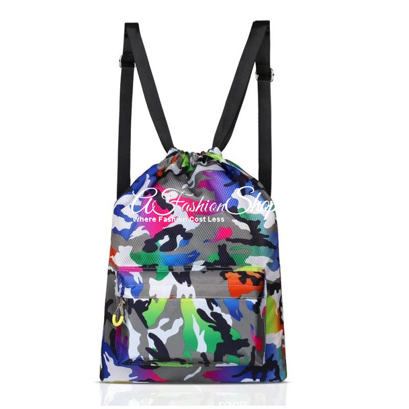 Daylite Drawstring Backpack Water Repellent Camo