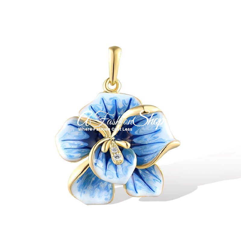 Forget-Me-Not Gold Pendant ONLY