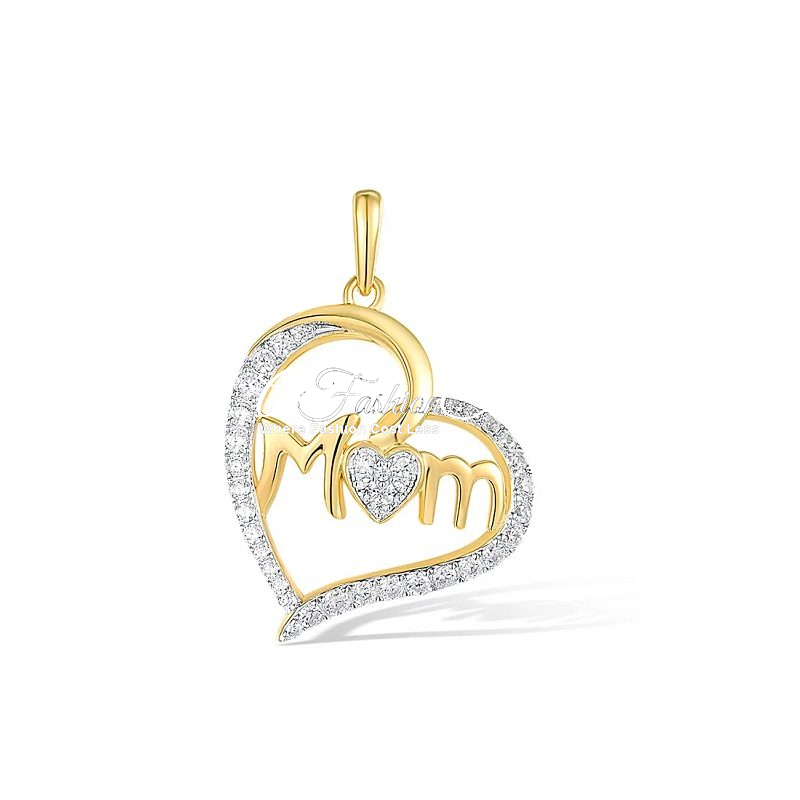Mother’s Day Love Heart Gold Pendant ONLY
