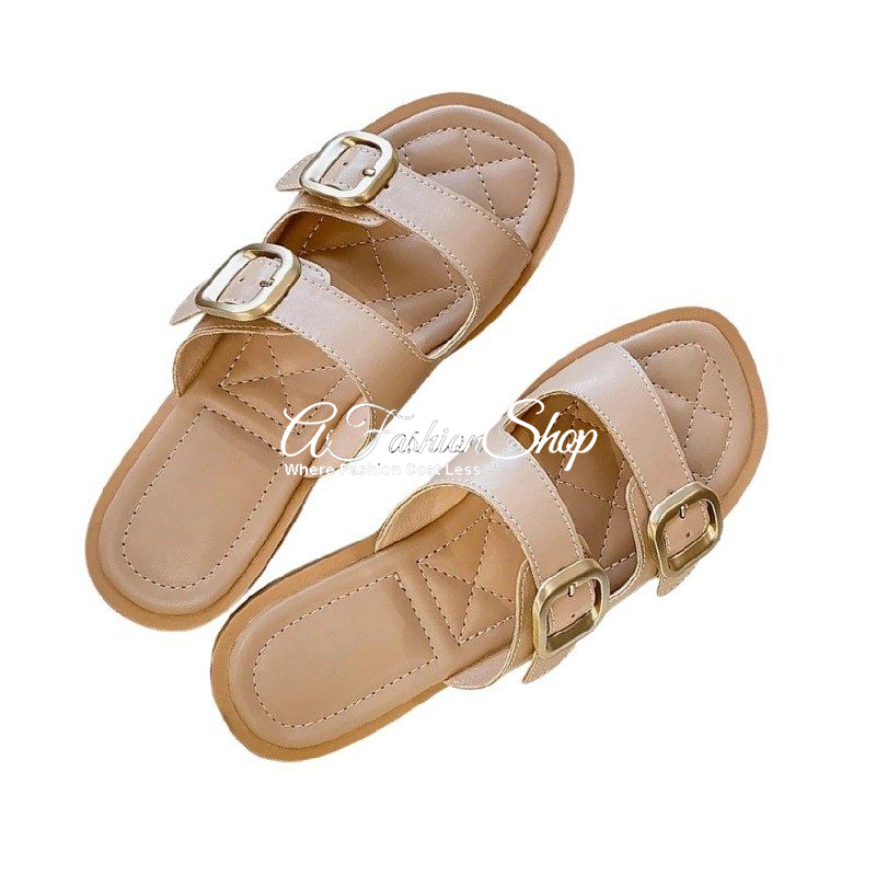 Kenya Summer Flat Sandal Chunky Sole Brown