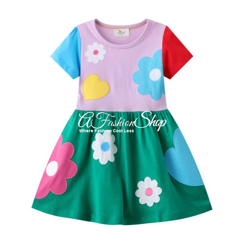 Spring Bloom Cotton Minidress Flower