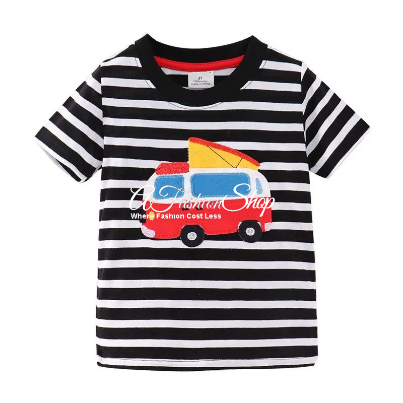 Black White Striped T-Shirt Caravan