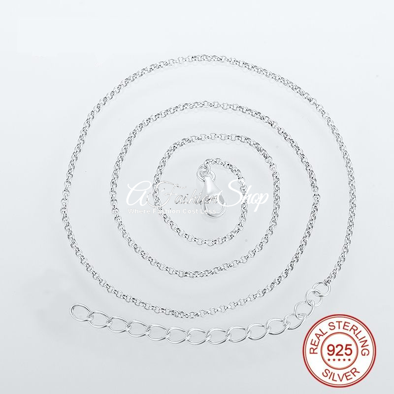 925 Chain Link Necklace Silver Toned