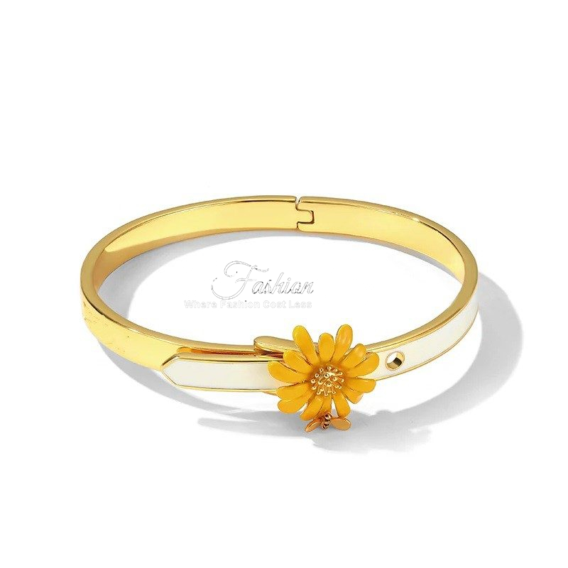 Artisan Sunflower Bracelet 18K Gold Plated