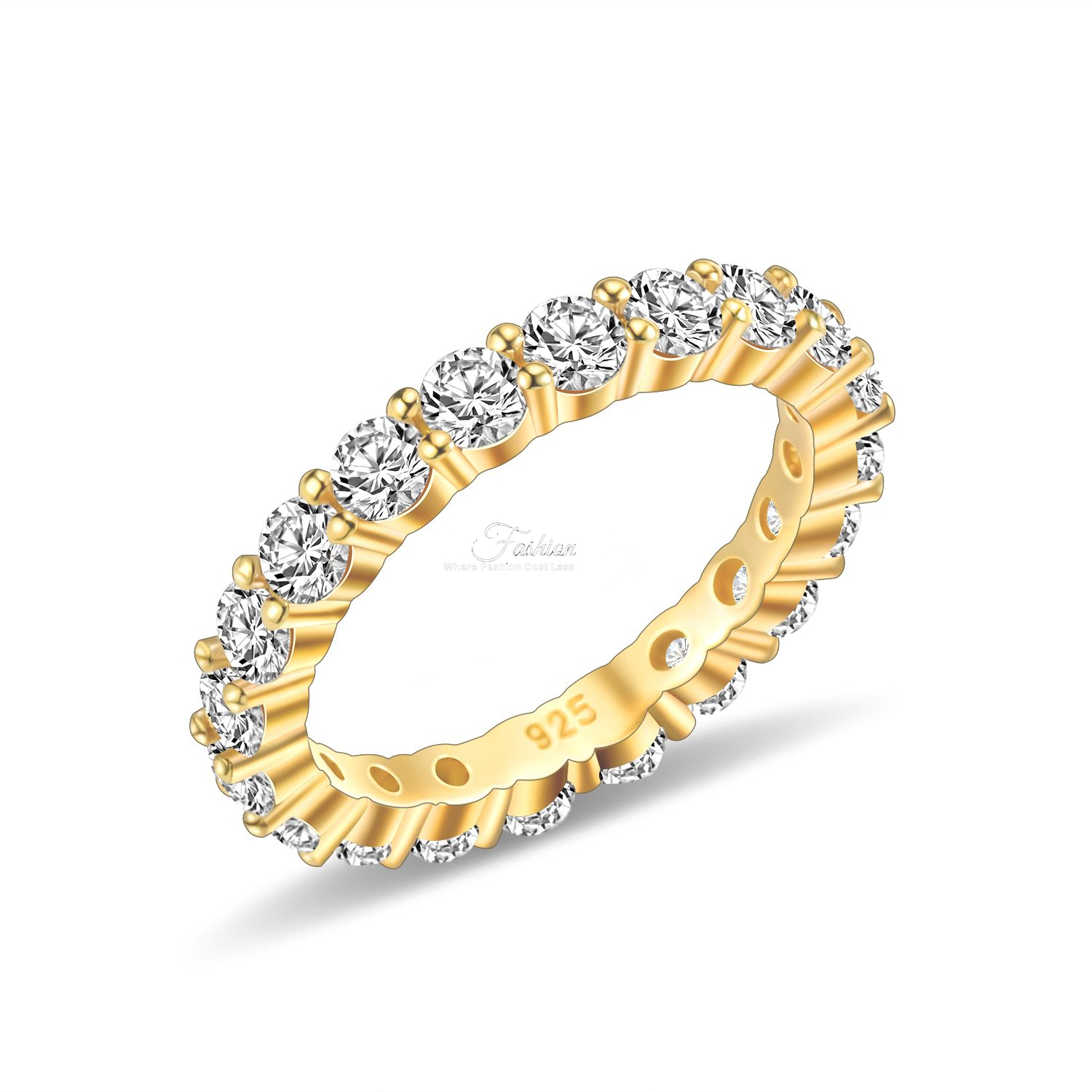 Eternity Wedding Band 3mm CZ Diamond