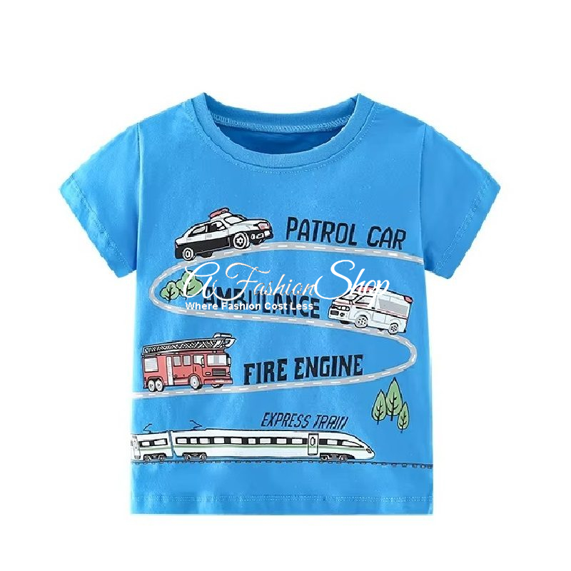 Kid Cotton Graphic T-Shirt Transport Aid