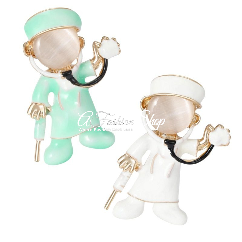 Proud To Be A Surgeon Figurine Brooch
