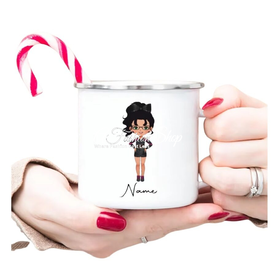 Enamel Mug For Girl Emma Caricature Series