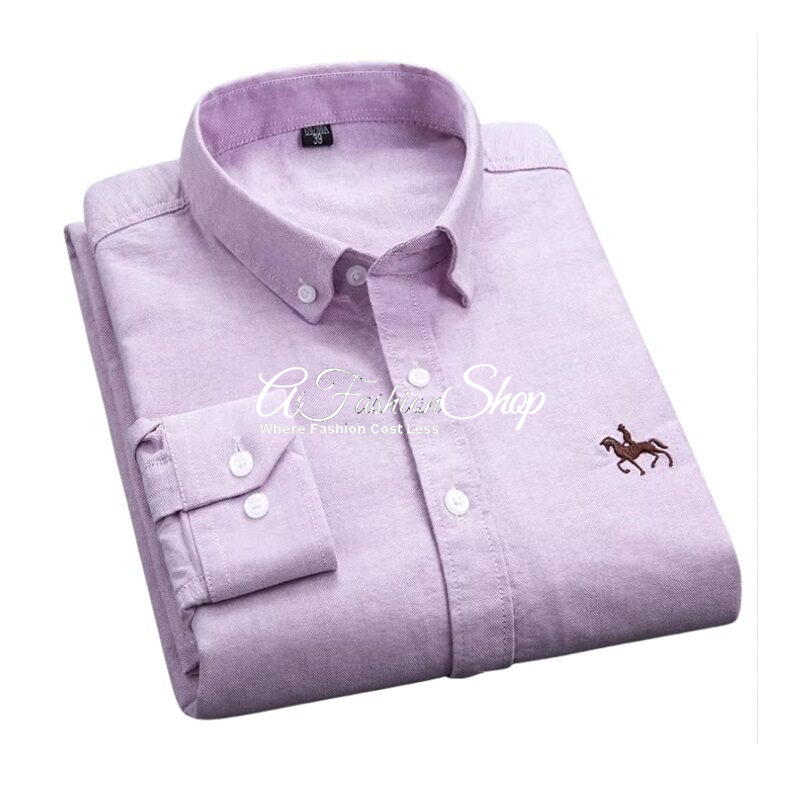 Polo Equestrian Embroidery Cotton Oxford Shirt Romance