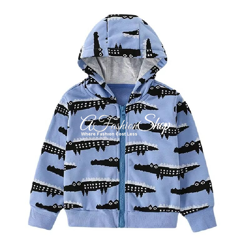 Bobo Crocs Graphic Print Hoodie Blue