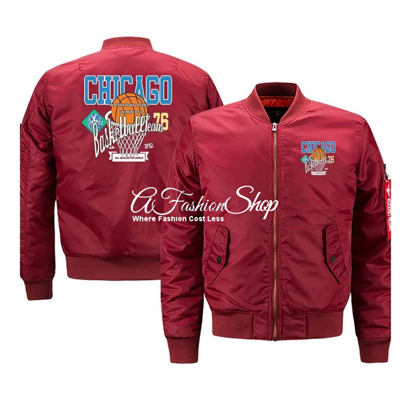 People Bomber Jacket Chicago Seventy6 Color Red